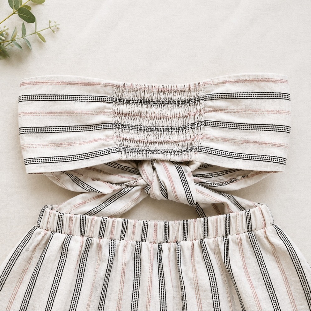 Etophe Studios NWT Stripe Tie Front Two Piece Set - Picture 3 of 4